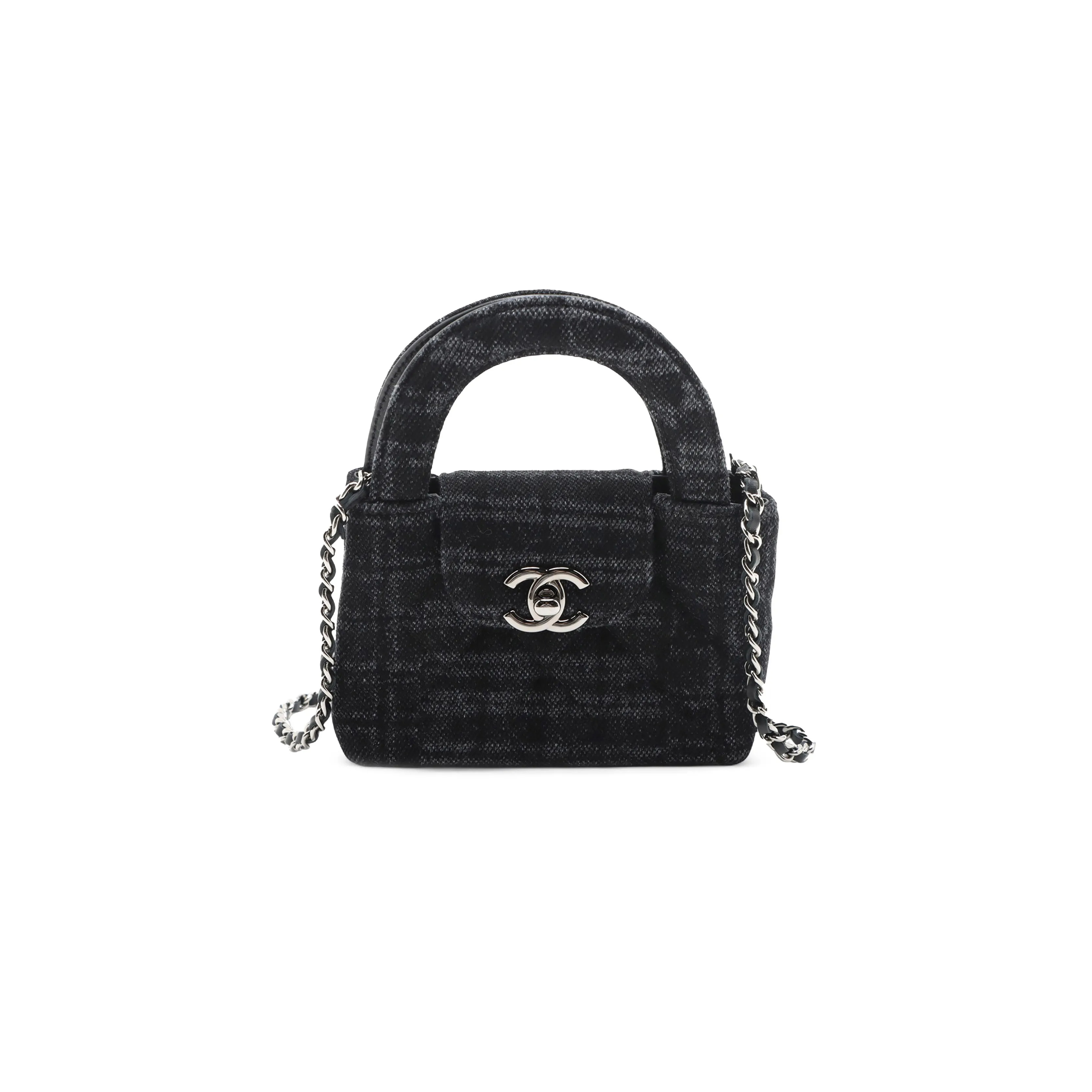 CHANEL KELLY NANO SHOPPING BAG DENIM AS3435 (12.5*8.3*4cm)